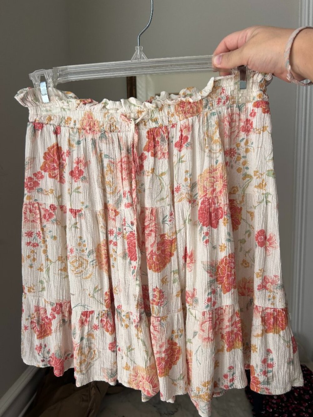 Flowy floral skirt